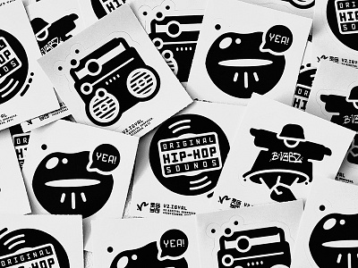 V2iCONS art bboy boombox character hip hop icon icon pack icons illustration lips logo music