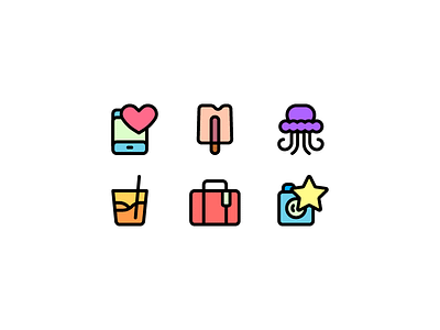 Vacation flow fun icon icon set line art outline summer tiny icons trip vacation