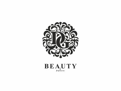 DG Beauty beauty floral logo pattern round salon