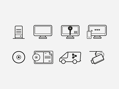 IT quotation icons computer icon it service set support v2