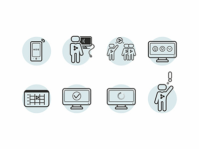 IT quotation icons computer icon it service set support v2