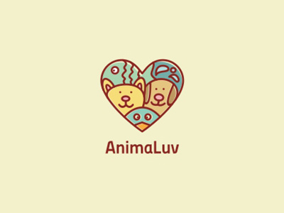 AnimaLuv logo animal bird cat cute dog fish friend love