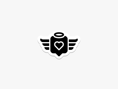 Holy like ♡ icon like love speech bubble sticker wings