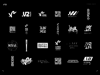 .V2.TAGS.SET char designer digital hieroglyph logo logotype set symbol tech