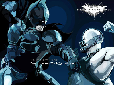 Batman Vs Bane art artwork bane batman design digitalart fighting illustration painting vector