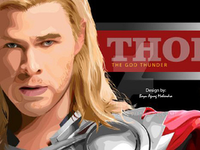 Vector Face, Thor the Avengers art artwork commisionwork design illustration vector vectorface