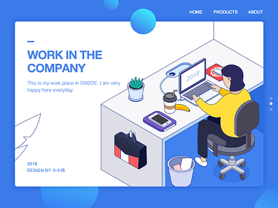 Isometric Illustration—workplace 2.5d illustration isometric web deisgn workplace