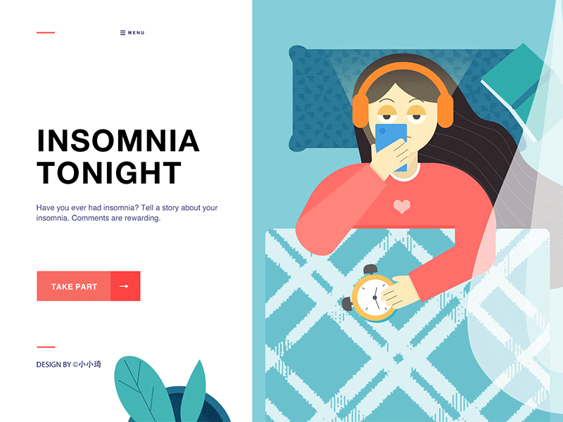insomnia character girl illustration insomnia music sleep tonight ui web