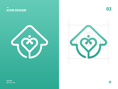 Family Health logo app branding health heart house icon logo medical
