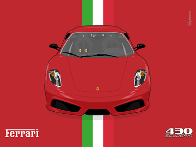 Ferrari 430 Scuderia design illustration vector