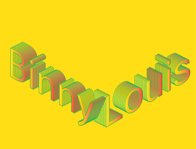 Isometric Font design illustration typography vector