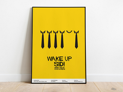 Wake Up Sid bollywood design illustration minimal minimalist minimalistic movie poster poster a day poster art poster design typography vector