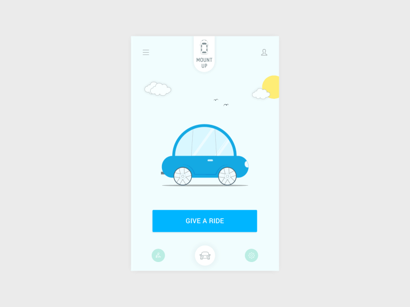 Excited to join dribbble!! android animation app gif iphone ride sharing ui