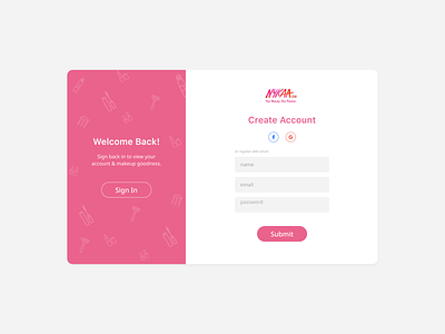 Daily UI 001 Nykaa Login/Signup Redesign dailyui dailyui 001 login modal nykaa signup uidesign