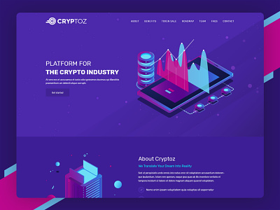 Cryptoz | ICO, Bitcoin And Crypto Currency HTML Template crypto cryptocurrency design html template inspiration psd template website