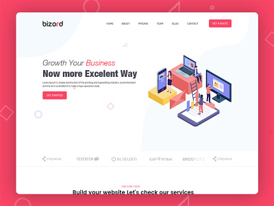 Bizord - Business Agency HTML Template agency website animation bizord business website flat html template inspiration one page design parallax psd template ui ux