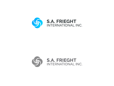 S.A. FRIEGHT INTERNATIONAL INC> black branding clean colour cool design illustration logo ui