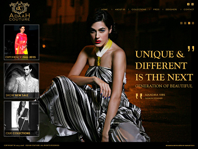 Fashion Website Design adobe photoshop cc