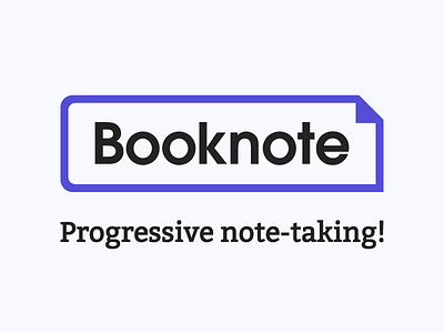 Booknote book logo booknote brand flat logo identity illustrator logo logotype minimal purple typography wordmark