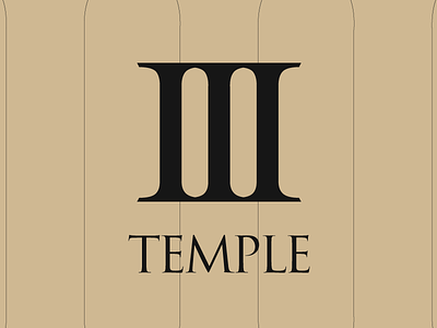 Temple 3 3 branding creative design icon identity illustrator logo logotype minimal temple wordmark