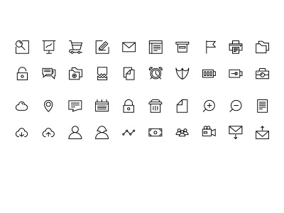 Drible 40 clean element icon illustrator line simple style vector web