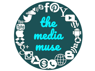 The Media Muse Logo fluorescent logo photoshop social media