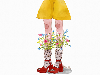 Flowers art digital drawing flowers illustration