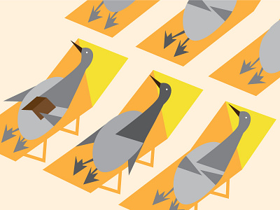 6 Geese A Laying 12 days christmas geese grey illustration orange tanning vector yellow