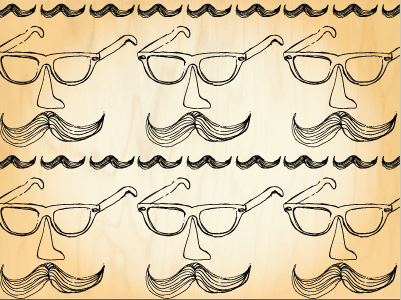 moustache glasses