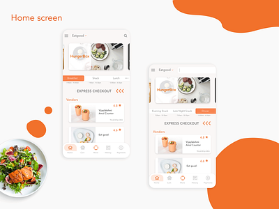 Hb Home Screen design ui ux