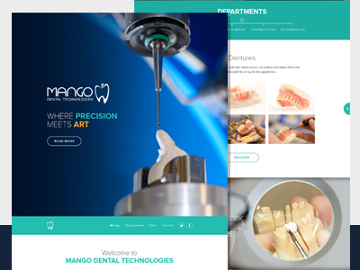 Mango Dental Website design one page responsive scrolling web design website
