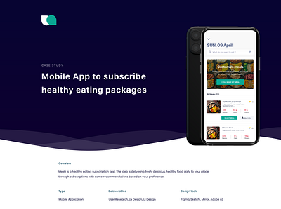 Healthy Packages - Case Study case study food app healthy healthy eating meal plan meals udacity ux design uxdesign