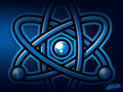 Atom as design atom design esports esports logo illustrator logo logotype