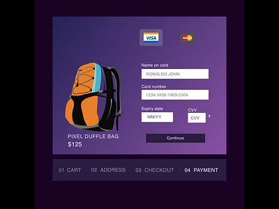 Credit card payment checkout page dailyui dailyui002 design payment form payment method ui ux