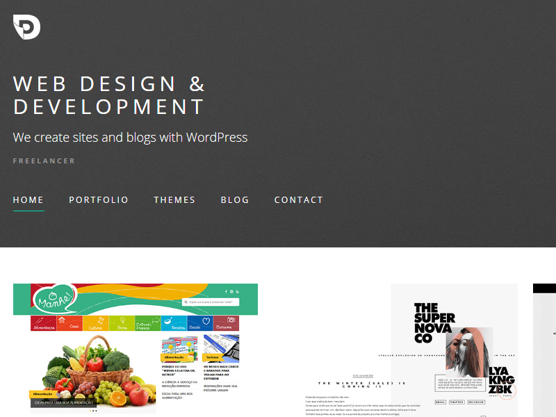 Difluir responsive flat design portfolio