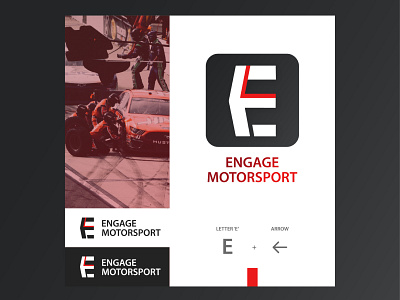 engage motorsport LOGO branding design icon illustration illustrator logo minimal photoshop ux