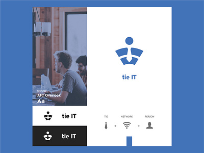 tie IT logo app branding design flat illustrator logo minimal ui