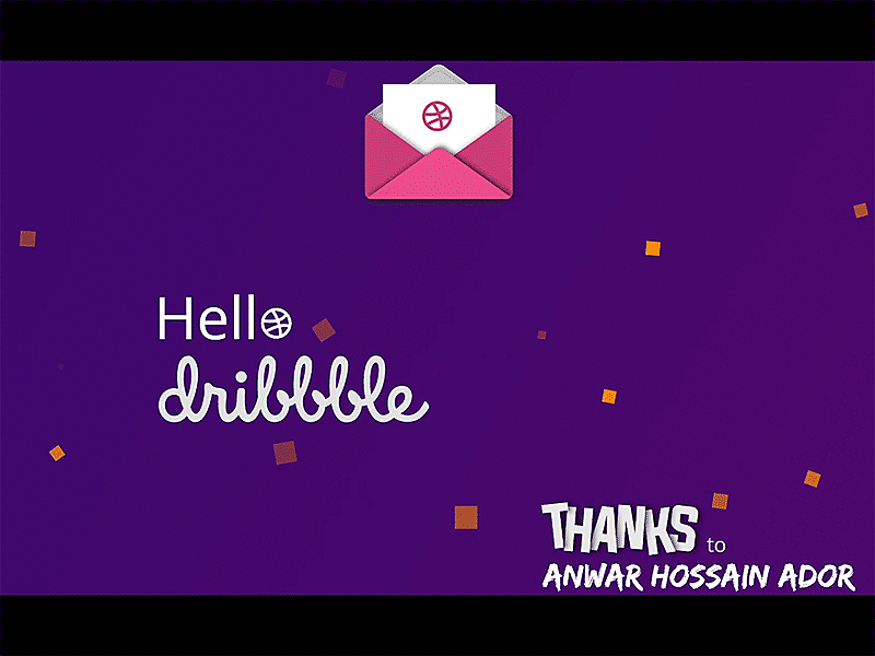 Hello Dribbble ! animation first shot firstshot hello dribble