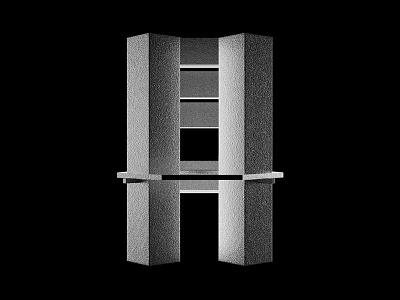 36 Days of Type - A 36daysoftype 3d 3d art black black white c4d cinema 4d clean illustration letter maxon minimal mograph monochrome redshift typography