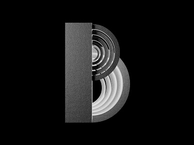 36 Days of Type - B 36dayoftype 36daysoftype07 3d black c4d cinema4d clean design lettering letters logo maxon metal minimal mograph monochrome redshift type typography