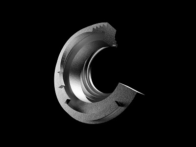 36 Days of Type - C 36dayoftype 36daysoftype 36daysoftype07 3d 3d art black clean design lettering letters logo maxon metal minimal mograph monochrome redshift typography