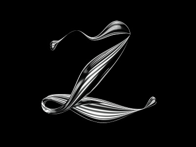 36 Days of Type - L 36 days of type 36dayoftype 36daysoftype 36daysoftype07 3d black branding c4d chrome clean design letter logo metal minimal monochrome redshift typography