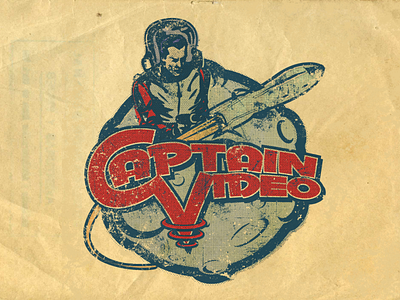 Captain Video T Shirt Design illustration retro vintage