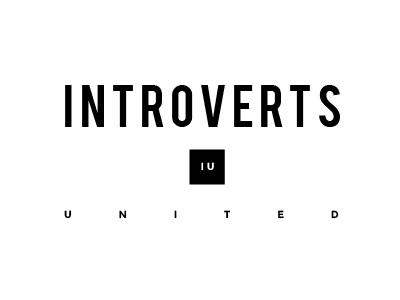 Introverts United illustration joke logo