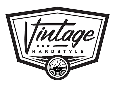 Vintage Hardstyle clothing illustration retro vector vintage website