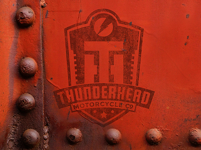 Thunder Head Motorcycle Co. Logo logo retro vintage