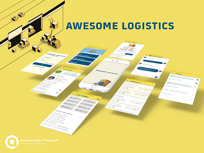 Awesome Logistics app illustration ui ux