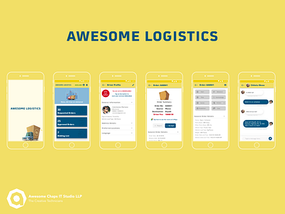 Awesome Logistics app design illustration ui ux