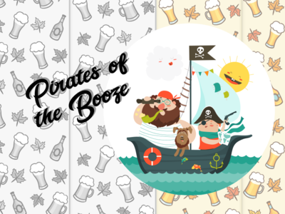 Pirates of the Booze branding illustration logo