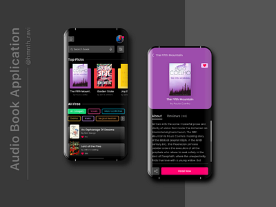 Audiobook Application UI Concept ui user experience user interface ux